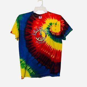 𝅺tie Dye Spiral Casual Vacation Graphic Women shirts. Size Large